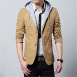 Mens Street Style Hooded Blazer - MapleARTUS