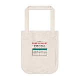 I Have a Spreadsheet for That - Graphic Organic Canvas Tote