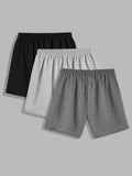 Manfinity Basics Men 3pcs Drawstring Waist Track Shorts