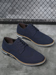 Men Wingtip Lace-up Front Dress Shoes, Round Toe Sporty Shoes For Daily - MapleCo