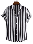 Manfinity Homme Men Vertical Striped Button Up Shirt - MapleCo