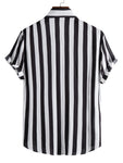 Manfinity Homme Men Vertical Striped Button Up Shirt - MapleCo