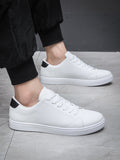 Men Minimalist Lace-Up Front Skate Shoes  Men Business Shoes