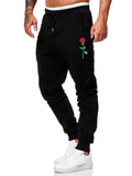 ROMWE Street Life Men Floral Graphic Drawstring Sweatpants, School