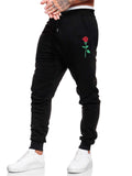 ROMWE Street Life Men Floral Graphic Drawstring Sweatpants, School