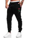 ROMWE Street Life Men Floral Graphic Drawstring Sweatpants, School