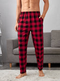 Men Buffalo Plaid Slant Pockets PJ Pants, Pajama Pants