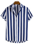 Manfinity Homme Men Vertical Striped Button Up Shirt - MapleCo