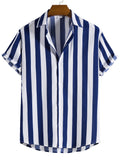 Manfinity Homme Men Vertical Striped Button Up Shirt - MapleCo