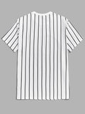 Manfinity Hypemode Men Letter Graphic Striped Tee - MapleCo