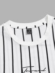 Manfinity Hypemode Men Letter Graphic Striped Tee - MapleCo