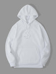 Manfinity Dauomo Men Solid Drawstring Thermal Lined Hoodie