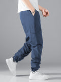 Manfinity Hypemode Men Flap Pocket Side Drawstring Waist Pants - MapleCo