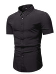 Manfinity Mode Men Solid Button Up Shirt - MapleCo