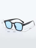 Men Geometric Frame Fashion Glasses Casual Shades Accessories