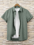 Manfinity Homme Men Letter Patched Detail Shirt Without Tee - MapleCo