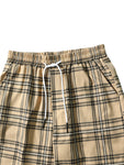 Manfinity Hypemode Loose Men's Plaid Pattern Drawstring Waist Pants - MapleCo