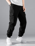 Manfinity Hypemode Men Flap Pocket Side Drawstring Waist Cargo Pants