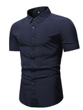 Manfinity Mode Men Solid Button Up Shirt - MapleCo