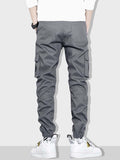 Manfinity Hypemode Men Letter Patched Flap Pocket Cargo Pants - MapleCo