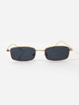 1pc Mini Metal Frame Retro Fashion Glasses, Trendy  Punk Style Gold Color Hipster Accessory