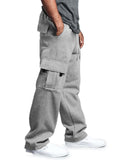 Manfinity Homme Loose Fit Men's Drawstring Waist Sweatpants With Flap Pocket