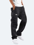 Manfinity Hypemode Men Patched Detail Flap Pocket Drawstring Waist Cargo Pants