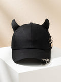 Fashionable Baseball Cap With Horns Street Halloween