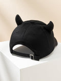 Fashionable Baseball Cap With Horns Street Halloween