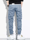 Manfinity Hypemode Men Letter Patched Flap Pocket Cargo Pants - MapleCo