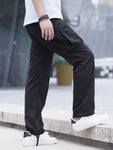 Manfinity Hypemode Men Flap Pocket Drawstring Waist Pants - MapleCo