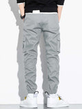 Manfinity Hypemode Men Letter Patched Flap Pocket Cargo Pants - MapleCo