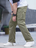 Manfinity Hypemode Men Patched Detail Flap Pocket Drawstring Waist Cargo Pants