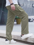 Manfinity Hypemode Men Patched Detail Flap Pocket Drawstring Waist Cargo Pants