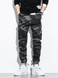 Manfinity EMRG Loose Fit Men's Camouflage Print Cargo Pants With Flap Pockets - MapleCo