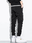 Manfinity Hypemode Men Letter Patched Flap Pocket Cargo Pants - MapleCo