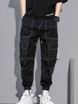 Manfinity Hypemode Men Top-stitching Slant Pocket Cargo Pants