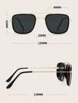 1pair Men Top Bar Aviator Fashion Glasses For Daily Life Elegant Shades Accessories