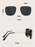 1pair Men Top Bar Aviator Fashion Glasses For Daily Life Elegant Shades Accessories