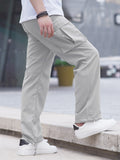 Manfinity Hypemode Men Flap Pocket Drawstring Waist Pants - MapleCo