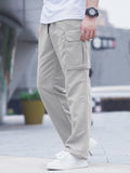 Manfinity Hypemode Men Flap Pocket Drawstring Waist Pants - MapleCo