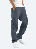 Manfinity Hypemode Men Flap Pocket Drawstring Waist Pants - MapleCo