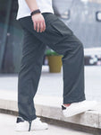 Manfinity Hypemode Men Flap Pocket Drawstring Waist Pants - MapleCo