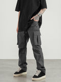 Manfinity EMRG Men Drawstring Waist Flap Pocket Cargo Pants - MapleCo