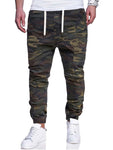 Manfinity LEGND Loose Men's Camouflage Print Drawstring Waist Pants Long Camo Cargo Colorful Army Green Going Out - MapleCo