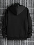 Manfinity Dauomo Men Zip Up Drawstring Slant Pocket Hoodie