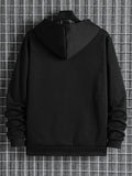 Manfinity Dauomo Men Zip Up Drawstring Slant Pocket Hoodie