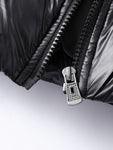 Manfinity Homme Men 1pc Zipper Hooded Padded Coat Plain Going Out Casual Warm Jacket