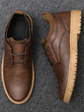 Men Lace-up Front Oxford Shoes - MapleCo