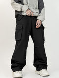 Manfinity Hypemode Loose Fit Men's Cargo Pants With Flap Pockets, Side Drawstring Waist